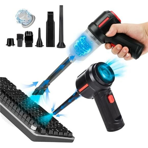 Air Duster Computer Vacuum Cleaner for Keyboard Cleaning- Cordless Canned Air 01 - Picture 1 of 7